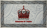 Kingdom Of Tonga Crown Sarong Polyester Fabric - Red, Blue, White, Black, Purple, 72" X 45" (1 Piece)