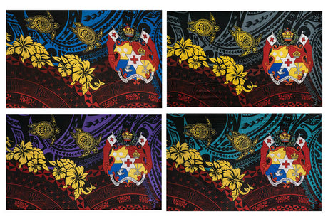 Polyester Sarong Hibiscus Turtle Tonga