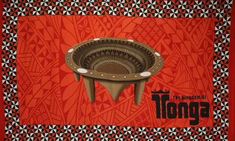 Polyester Sarong Kingdom of Tonga Kava Bowl Border
