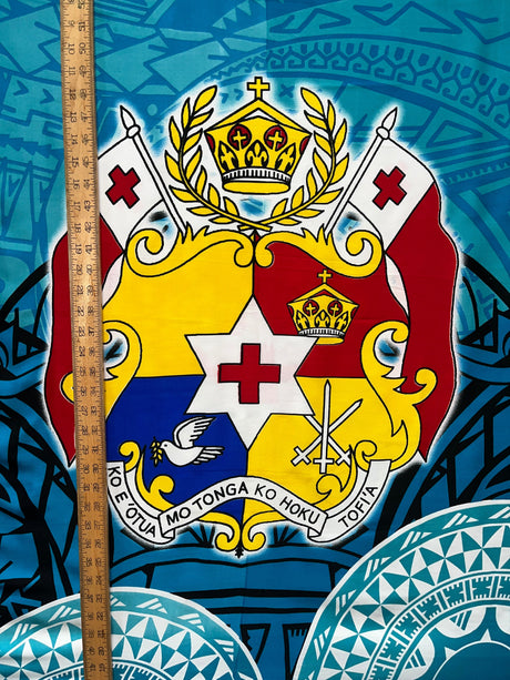 Polyester Sarong Kingdom of Tonga Seal Plumeria Tattoo Design