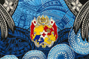 Polyester Sarong Kingdom of Tonga Seal Plumeria Tattoo Design