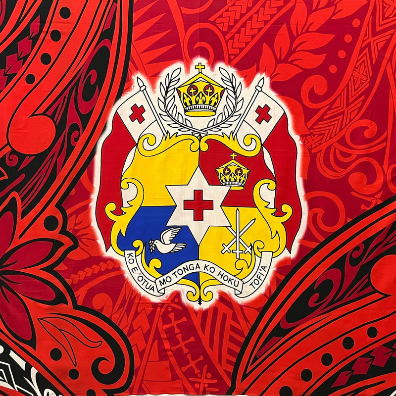 Polyester Sarong Kingdom of Tonga Seal Tiare