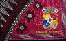 Kingdom Of Tonga Seal Turtle Plumeria Polyester Fabric - Fuchsia, Red, Purple, Green, 72" L X 45" W (1 Piece)