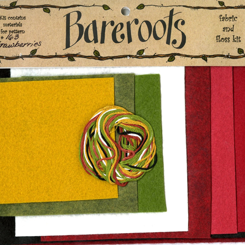 Wool Felt Strawberries Candle Mat Kit