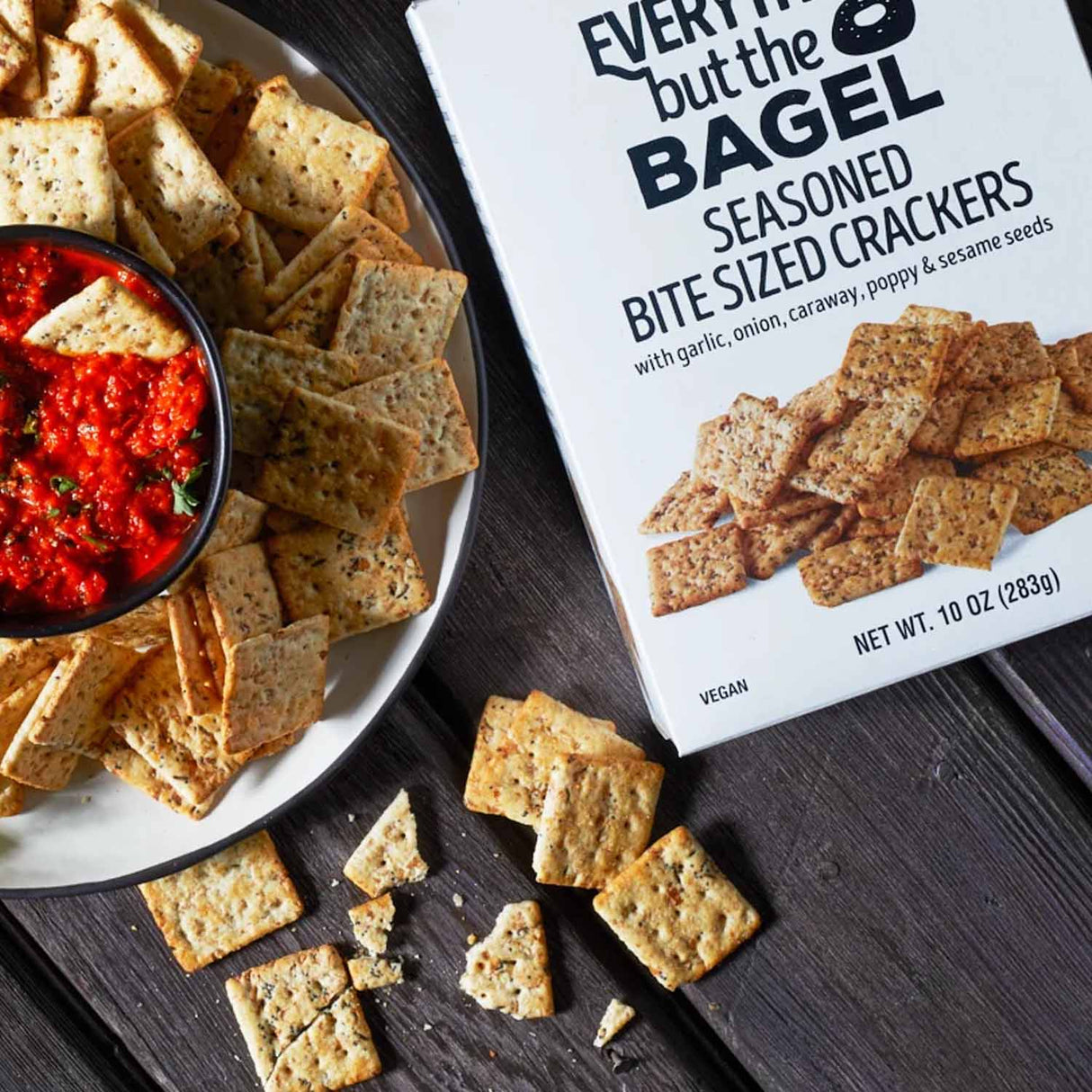 Trader Joe’s Everything but the Bagel Crackers 10 Oz