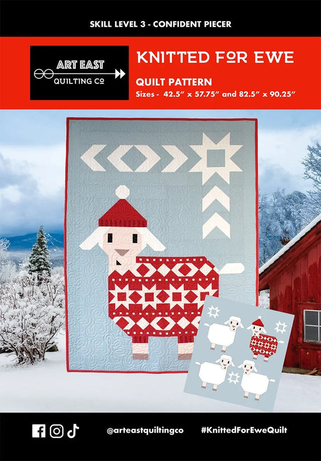Quilt Pattern Knitted for Ewe