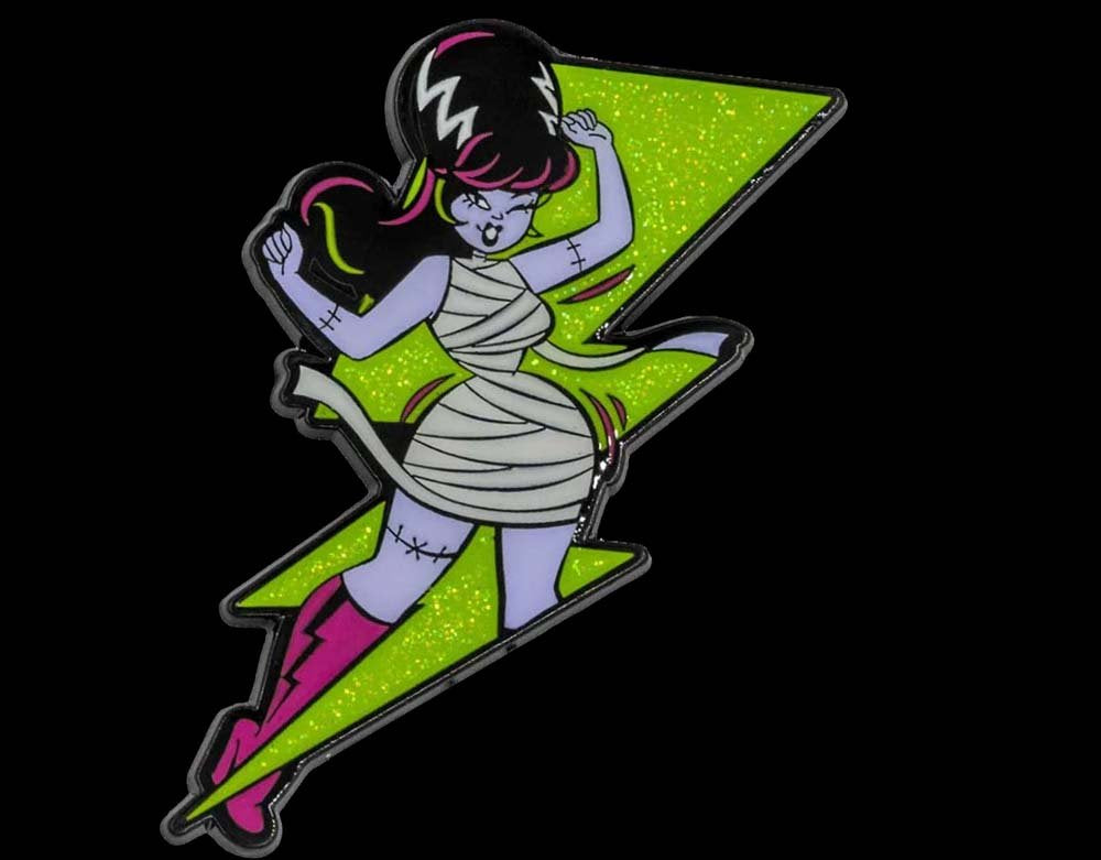 Bride Green Bolt Glitter - Enamel Pin