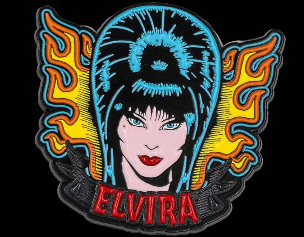 Elvira Tattoo Flames - Enamel Pin