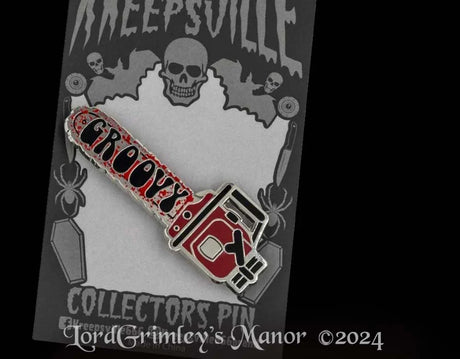 Groovy Chainsaw - Enamel Pin