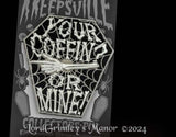 Your Coffin or Mine - Spinning Skeleton Arm - Enamel Pin