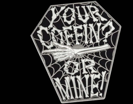 Your Coffin or Mine - Spinning Skeleton Arm - Enamel Pin