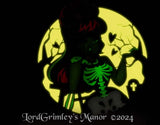 Zombie Girl Moon - Glow in the Dark - Enamel Pin
