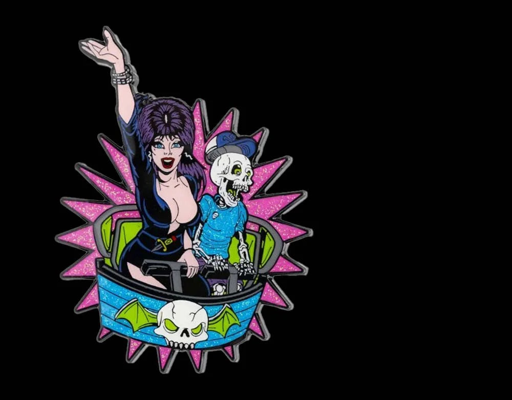 Elvira Ghostcoaster Glitter - Enamel Pin