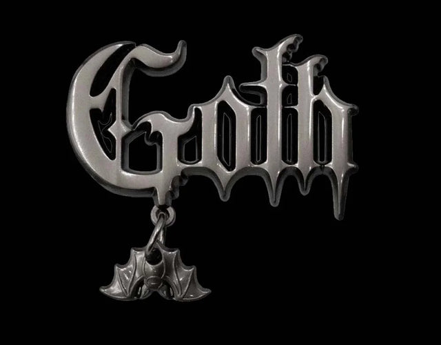 Gothic Text - Enamel Pin
