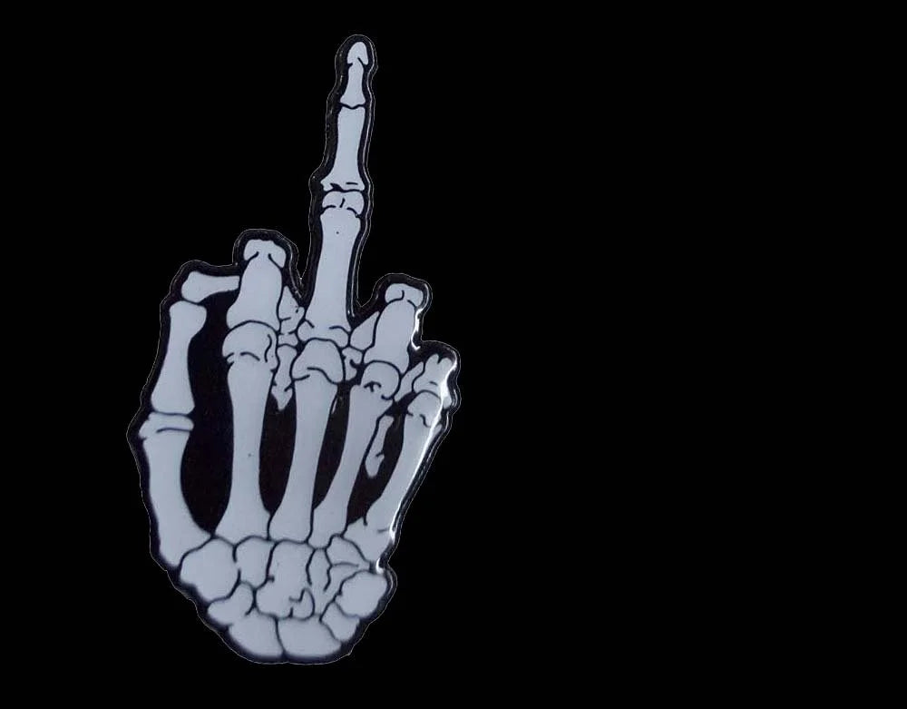 Skeleton Middle Finger - Enamel Pin