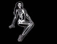 Skeleton Pin Up Girl - Glow in the Dark - Enamel Pin