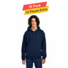 Fleece Pullover Hoodie - 10 Pack - 7.62oz/yd2  - 100% Polyester