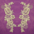 Beaded Corded Lace Applique
