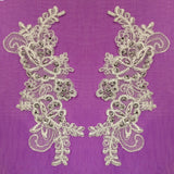 Beaded Corded Lace Applique