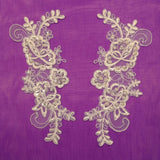 Beaded Corded Lace Applique