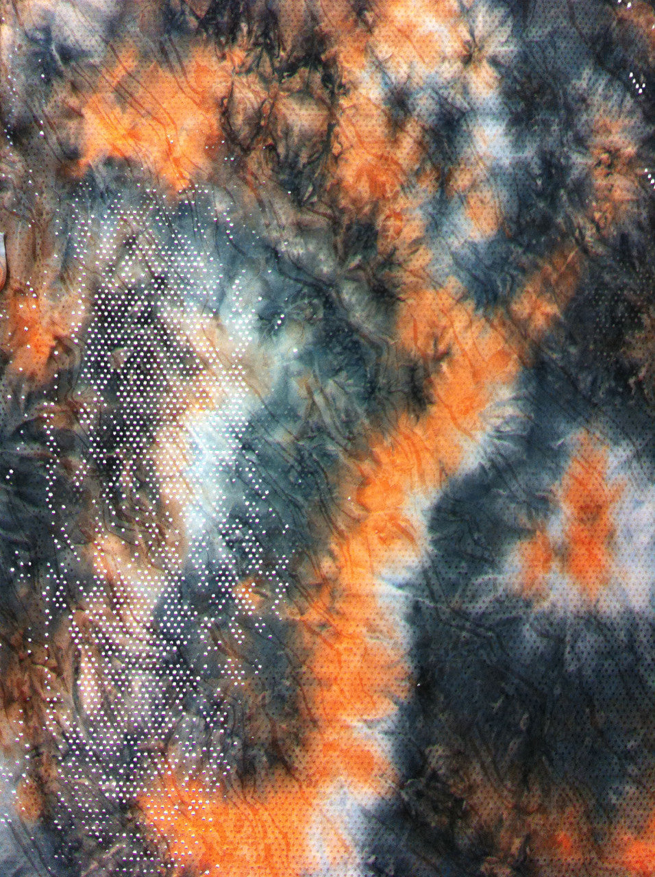 Tie Dye Floral Design Polyester Spandex Fabric - Tie Dye Floral Print, 58/60" Width