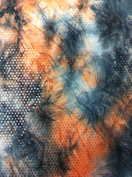 Tie Dye Floral Design Polyester Spandex Fabric - Tie Dye Floral Print, 58/60" Width
