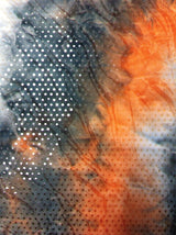 Tie Dye Floral Design Polyester Spandex Fabric - Tie Dye Floral Print, 58/60" Width