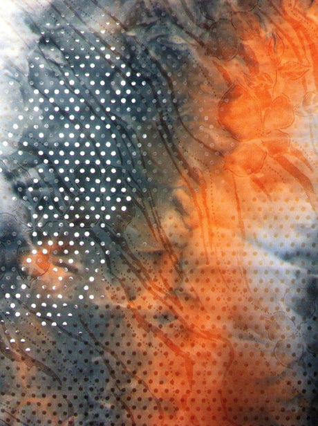 Tie Dye Floral Design Polyester Spandex Fabric - Tie Dye Floral Print, 58/60" Width