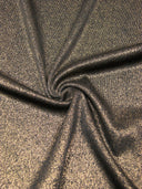 Shiny Sparkle Foil Polyester Spandex Fabric - White/Silver, Black/Gold, 58" Width