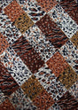 Polyester Fukuro Jacquard Fabric - Geometric Print With Gold Foil, 56/58" Width