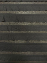 Polyester Spandex Fabric - 2" Ruffles, Grey/Black, Black/Black, 50 To 52 Inches Wide