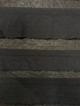 Polyester Spandex Fabric - 2" Ruffles, Grey/Black, Black/Black, 50 To 52 Inches Wide