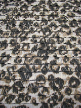 1.44" Ruffles Large Leopard Animal Print Polyester Spandex Knit Fabric - Leopard Animal Print, 50 To 52 Inches Wide