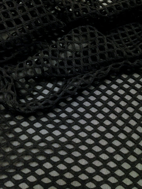 Colorful Big Hole 0.5 Inch Diamond Mesh Stretch Polyester Spandex Fishnet Fabric - Polyester Spandex Fabric, 0.5 Inch Diamond Mesh, 58 To 60 Inches Wide
