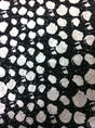 Abstract Circles Silver Foil Floral Pattern Embossed Stretch Polyester Spandex Textured Fukuro Fabric - Silver Foil Floral Pattern, 56" To 58" Width