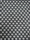 Big Hole 0.5 Inch Diamond Mesh With Shiny Foil Stretch Polyester Spandex Fishnet Fabric - Black/Gold, White/Silver, Black/Silver, 0.5 Inch Diamond Mesh, 58-60" Width