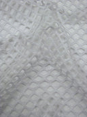 Big Hole 0.5 Inch Diamond Mesh With Shiny Foil Stretch Polyester Spandex Fishnet Fabric - Black/Gold, White/Silver, Black/Silver, 0.5 Inch Diamond Mesh, 58-60" Width