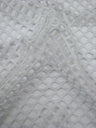 Big Hole 0.5 Inch Diamond Mesh With Shiny Foil Stretch Polyester Spandex Fishnet Fabric - Black/Gold, White/Silver, Black/Silver, 0.5 Inch Diamond Mesh, 58-60" Width