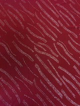 Polyester Spandex Fabric - Burgundy With Silver Glitters, 58"-60" Width
