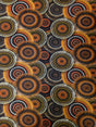 Retro Overlapping Circles Big Pattern ITY Polyester Spandex Fabric - Multi Color Abstract Circles, 58"-60" Width (1 Yard)