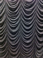 Black Drop Ruche Double Knit Stretch Polyester Spandex Fabric - Black Ruche Texture, 48"-50" Width