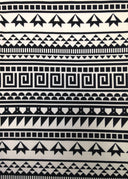 Repeat Greek Pattern Polyester Spandex Fabric - White/Black, Pink/Navy, Lightweight Knit Jersey, 58"-60" Wide