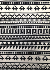 Repeat Greek Pattern Polyester Spandex Fabric - White/Black, Pink/Navy, Lightweight Knit Jersey, 58"-60" Wide