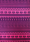 Repeat Greek Pattern Polyester Spandex Fabric - White/Black, Pink/Navy, Lightweight Knit Jersey, 58"-60" Wide