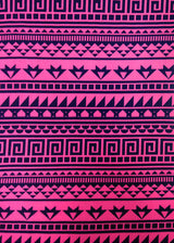 Repeat Greek Pattern Polyester Spandex Fabric - White/Black, Pink/Navy, Lightweight Knit Jersey, 58"-60" Wide