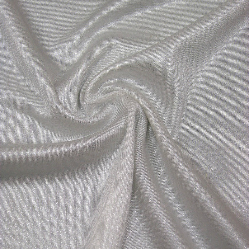 Shiny Sparkle Foil Polyester Spandex Fabric - White/Silver, Black/Gold, 58" Width