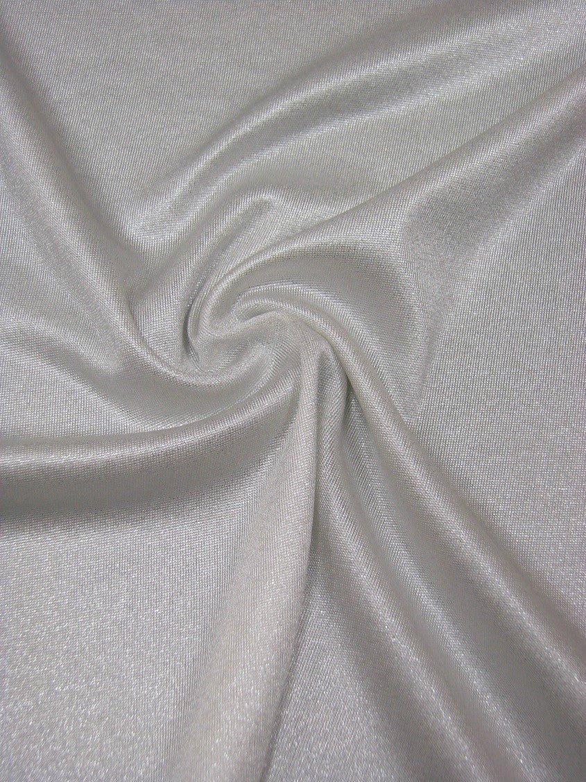Shiny Sparkle Foil Polyester Spandex Fabric - White/Silver, Black/Gold, 58" Width