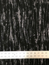 Polyester Spandex Textured Fukuro Fabric - Abstract Foil, Black/Silver, Black/Gold, 52/54" Width
