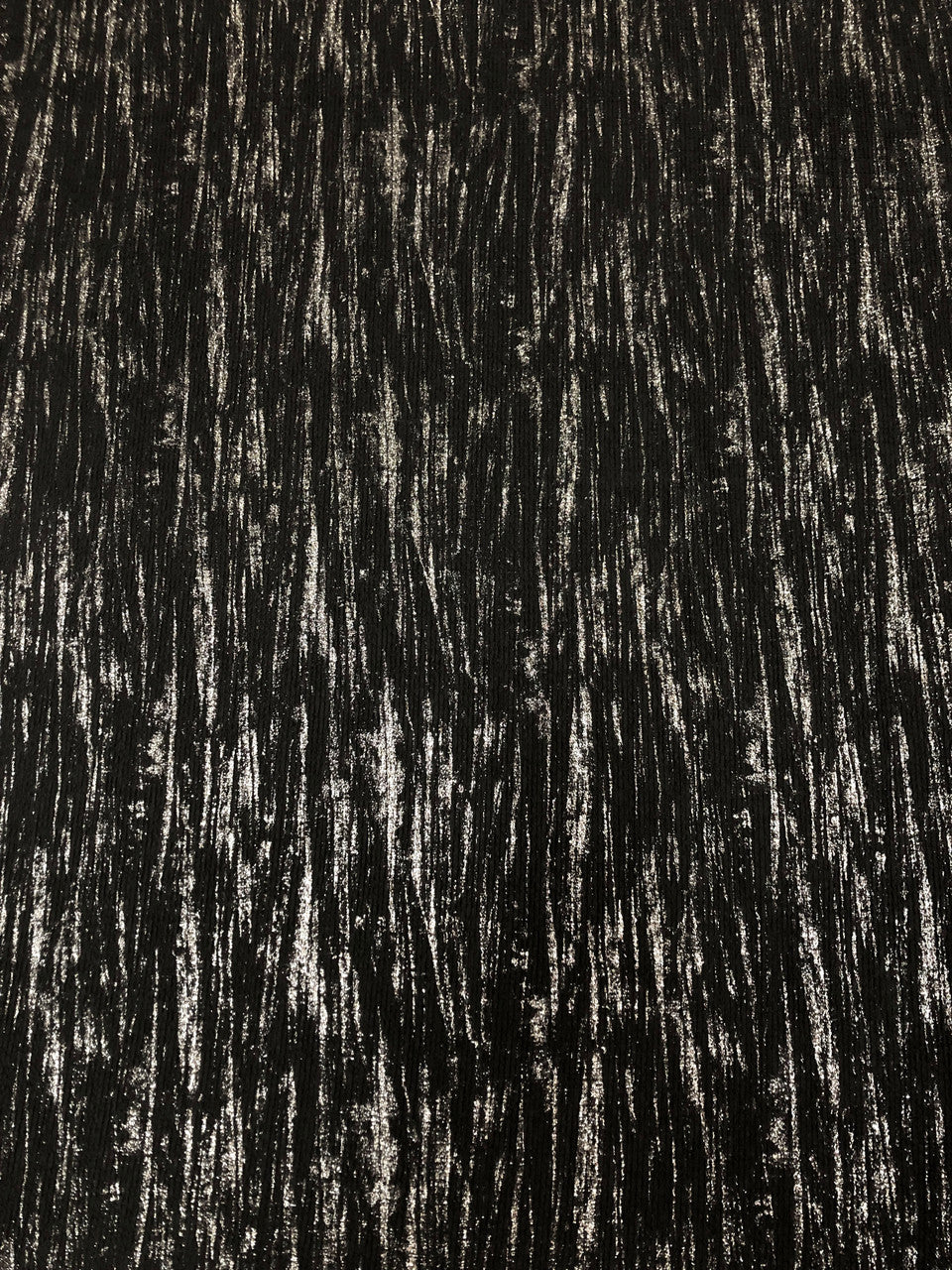 Polyester Spandex Textured Fukuro Fabric - Abstract Foil, Black/Silver, Black/Gold, 52/54" Width