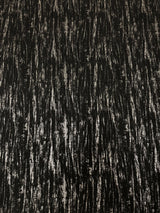 Polyester Spandex Textured Fukuro Fabric - Abstract Foil, Black/Silver, Black/Gold, 52/54" Width